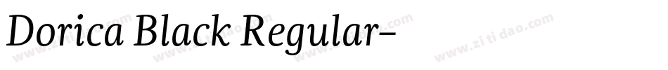 Dorica Black Regular字体转换